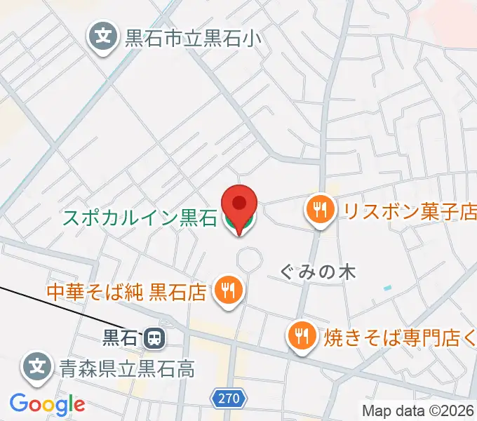 スポカルイン黒石の地図