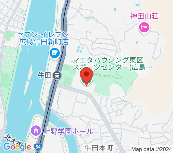 マエダハウジング東区スポーツセンターの地図