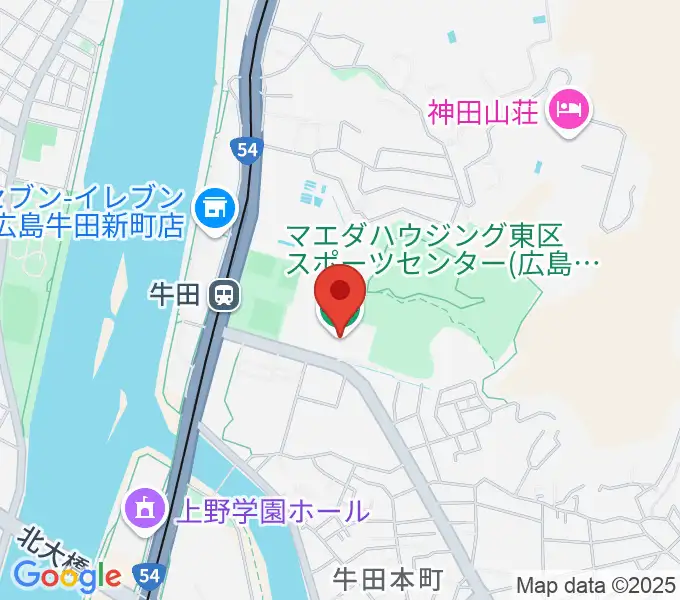 マエダハウジング東区スポーツセンターの地図