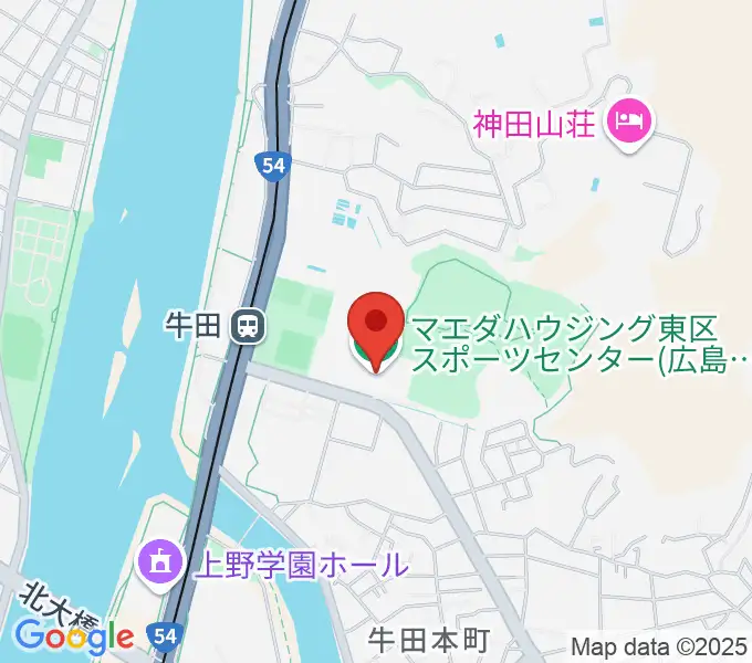 マエダハウジング東区スポーツセンターの地図