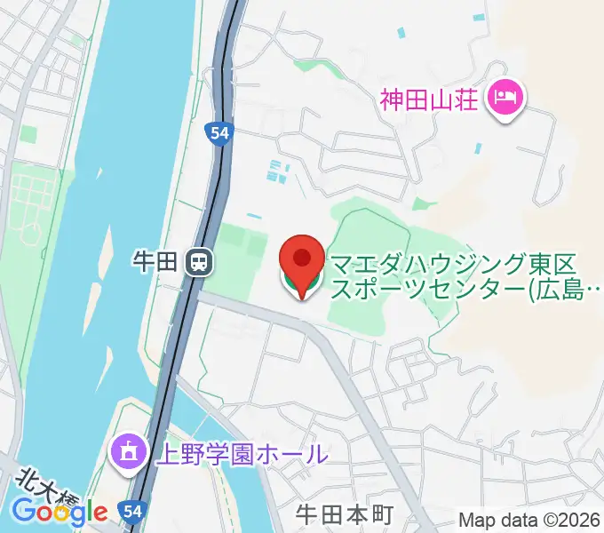 マエダハウジング東区スポーツセンターの地図