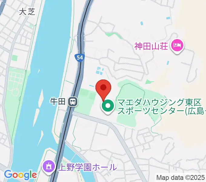 ひろしんビッグウェーブの地図