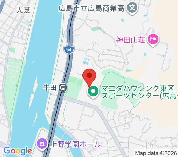 ひろしんビッグウェーブの地図