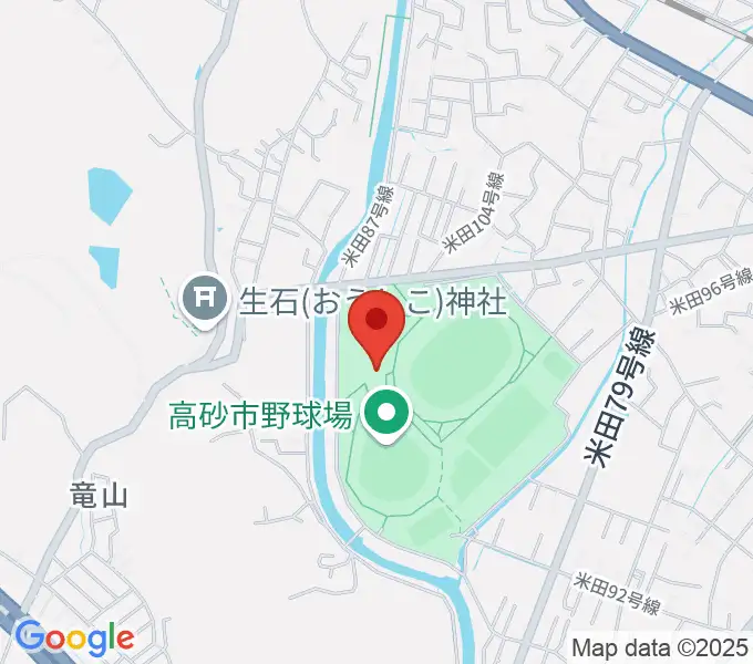 高砂市総合体育館の地図