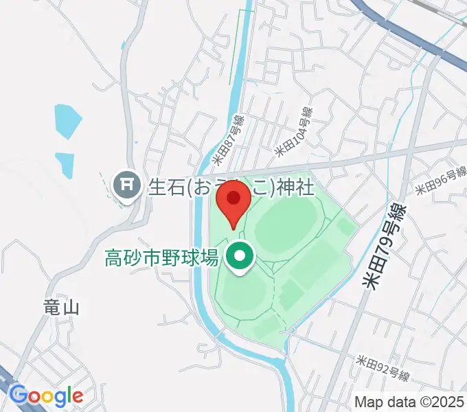 高砂市総合体育館の地図