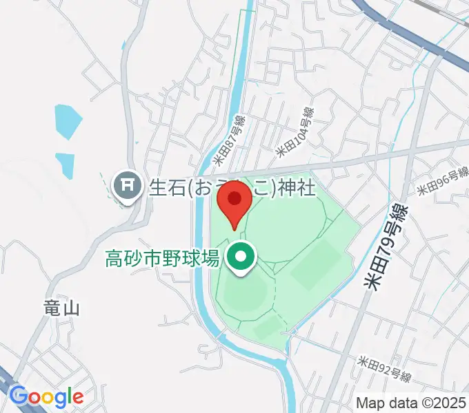 高砂市総合体育館の地図