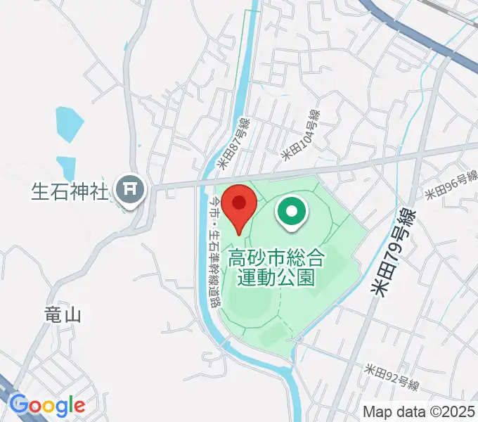 高砂市総合体育館の地図