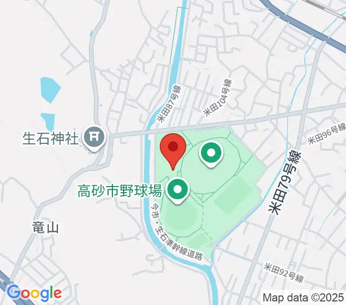 高砂市総合体育館の地図