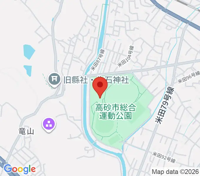 高砂市総合体育館の地図
