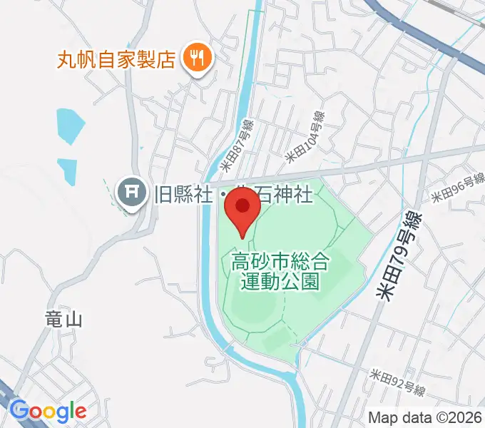 高砂市総合体育館の地図