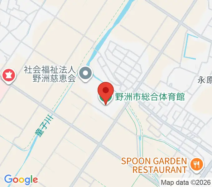 野洲市総合体育館の地図