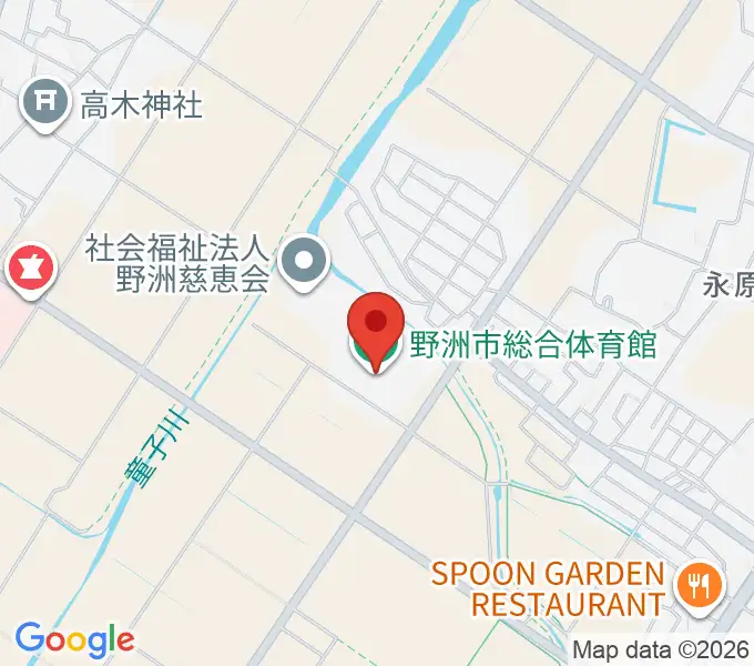 野洲市総合体育館の地図