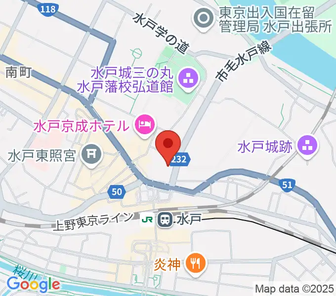 駿優教育会館大ホールの地図