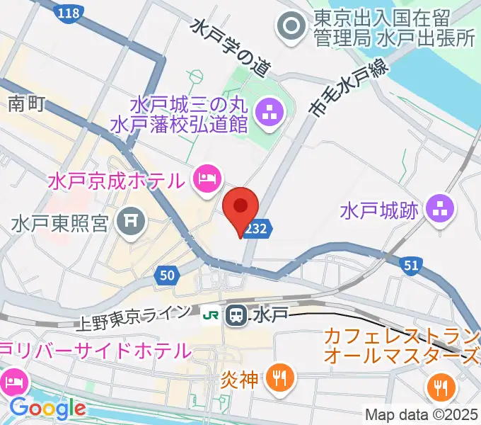 駿優教育会館大ホールの地図