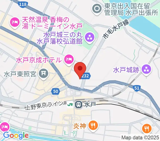駿優教育会館大ホールの地図