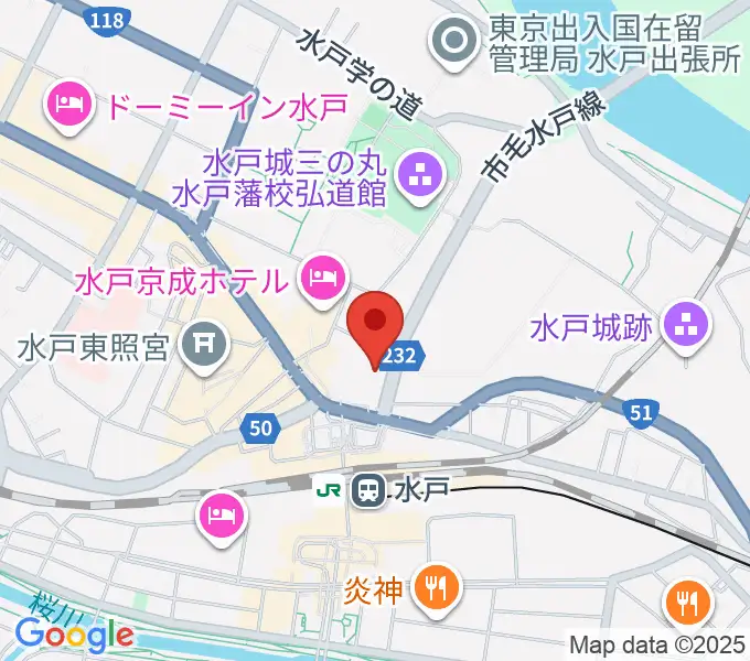 駿優教育会館大ホールの地図