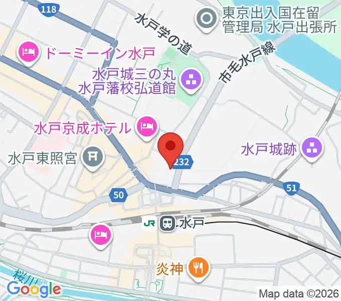 駿優教育会館大ホールの地図