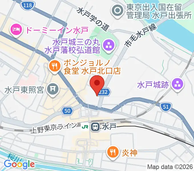 駿優教育会館大ホールの地図