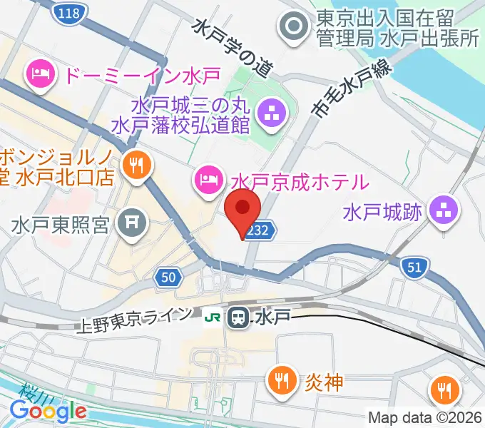 駿優教育会館大ホールの地図
