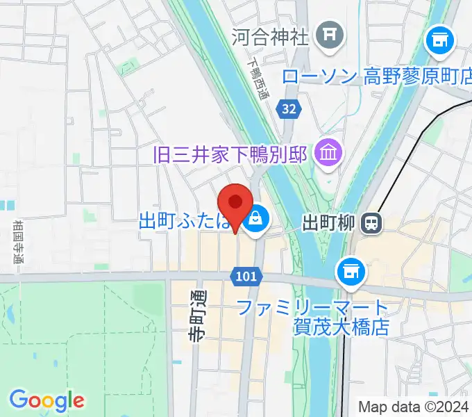 出町座の地図