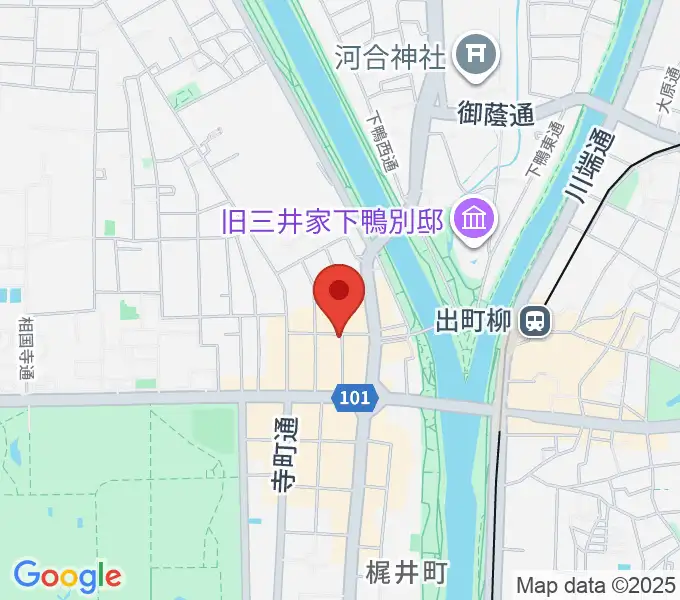 出町座の地図