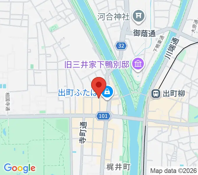 出町座の地図