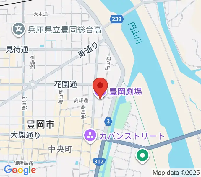 豊岡劇場の地図