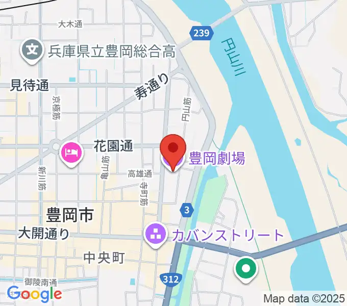 豊岡劇場の地図