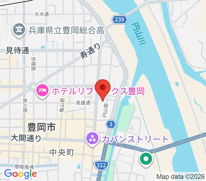 豊岡劇場の地図