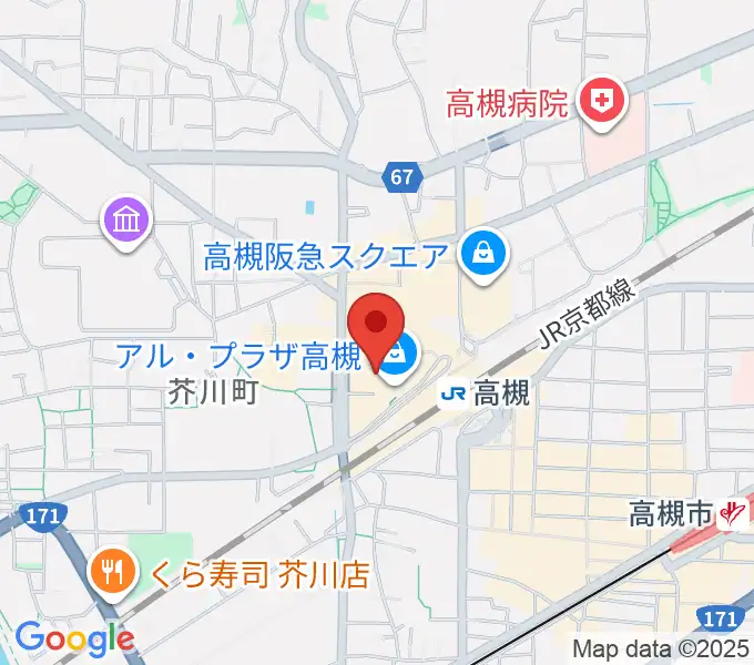 高槻アレックスシネマの地図