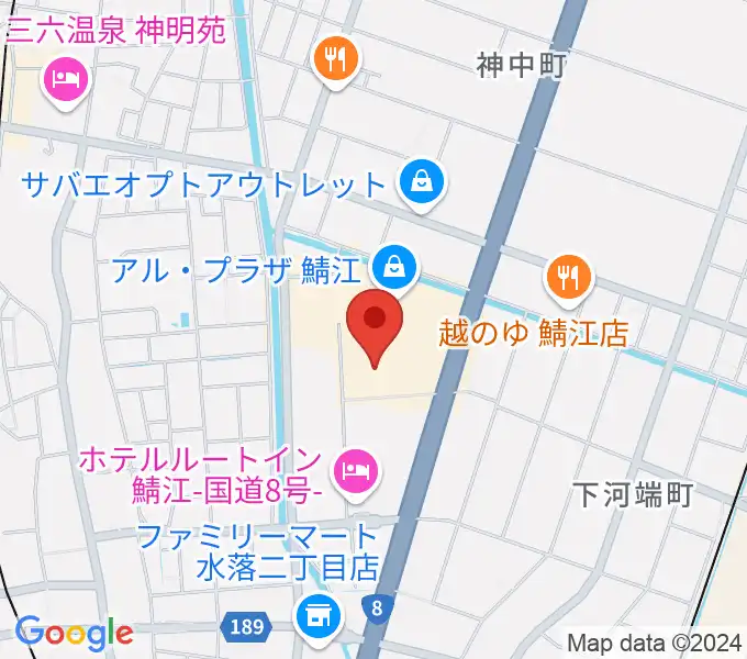 鯖江アレックスシネマの地図