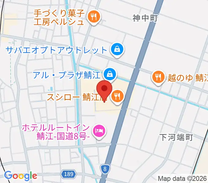 鯖江アレックスシネマの地図
