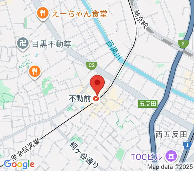ピアノスタジオノア 目黒不動前店の地図