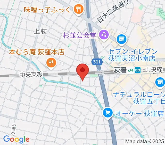 鶴屋弓弦店の地図