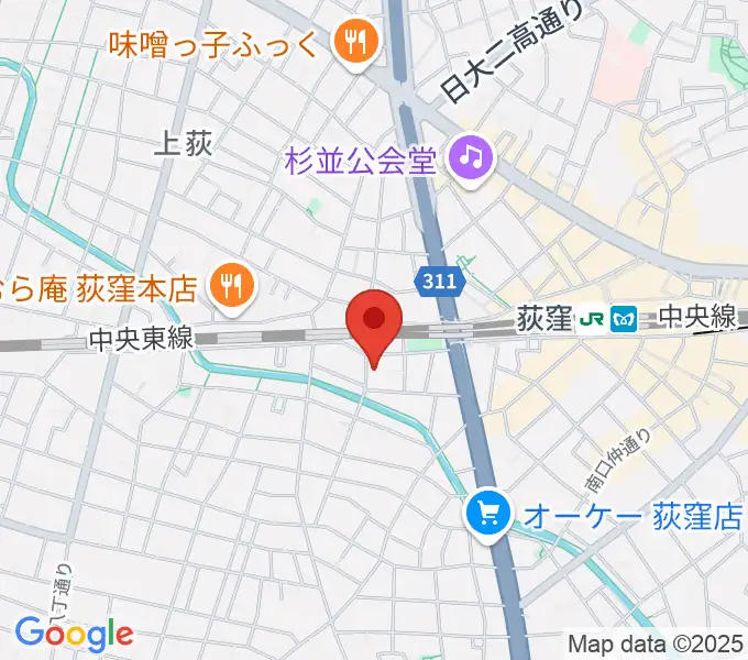 鶴屋弓弦店の地図