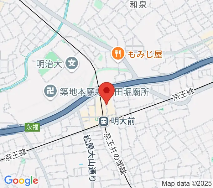 ハナムラ楽器の地図