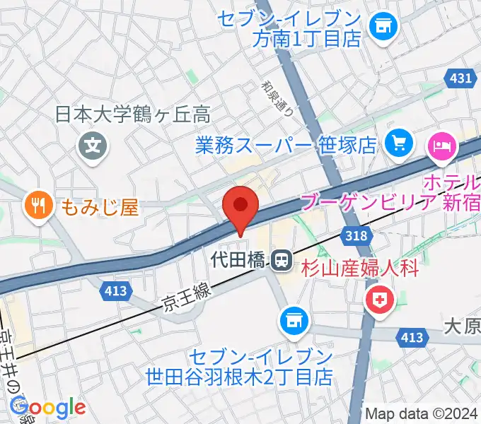 代田橋CHUBBYの地図