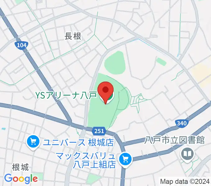 YSアリーナ八戸の地図