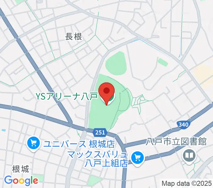 YSアリーナ八戸の地図