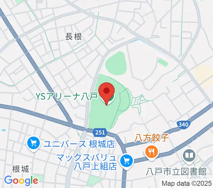 YSアリーナ八戸の地図