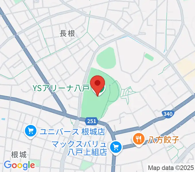 YSアリーナ八戸の地図