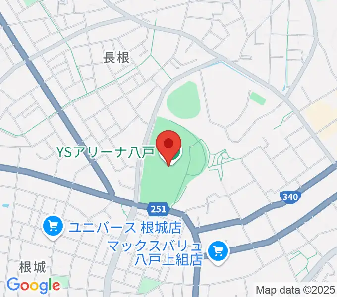 YSアリーナ八戸の地図