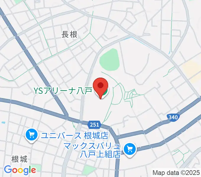 YSアリーナ八戸の地図