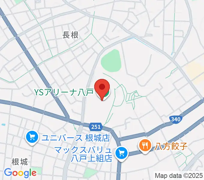 YSアリーナ八戸の地図