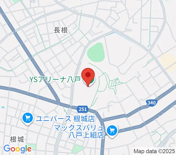 YSアリーナ八戸の地図