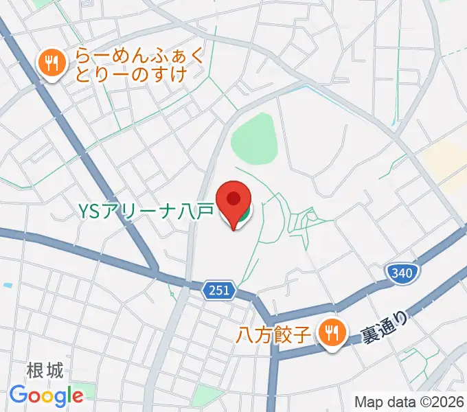 YSアリーナ八戸の地図