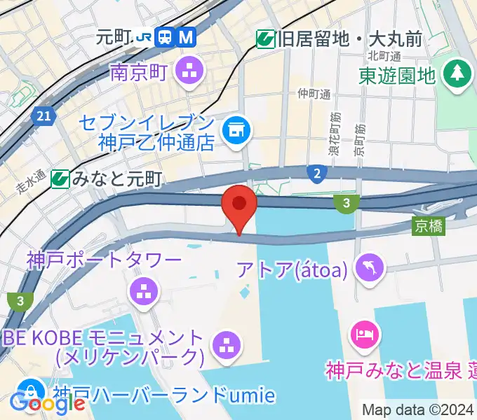 フィッシュダンス音楽練習場の地図