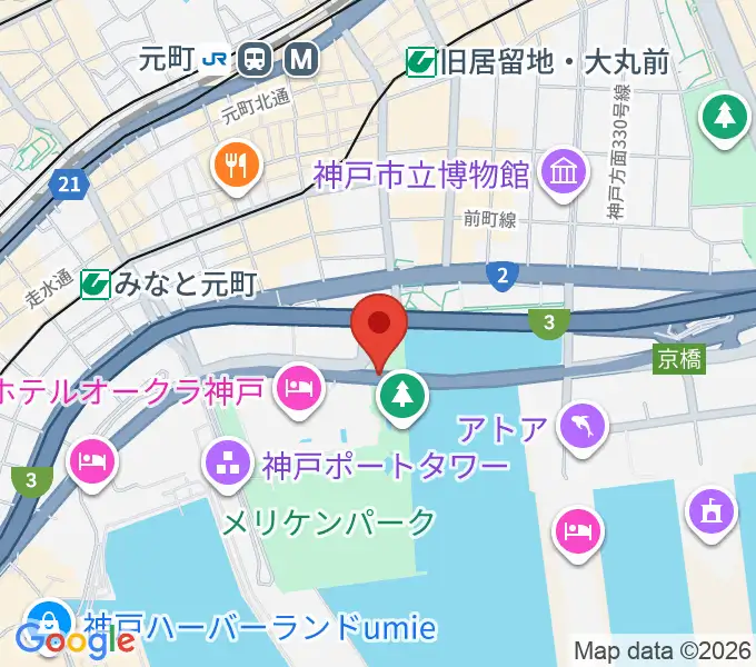 フィッシュダンス音楽練習場の地図