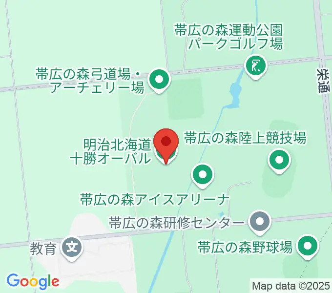明治北海道十勝オーバルの地図