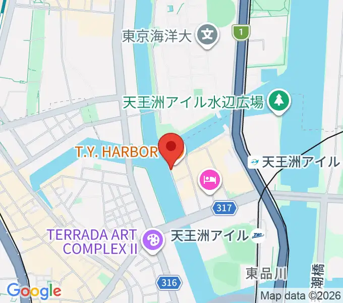 寺田倉庫B&C HALLの地図